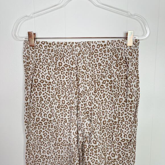 Nordstrom Leopard Print Pajama Pants Cream Tan Small S Womens Animal Intimates - Picture 6 of 10
